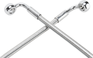 Designer Series Dot Front Lower Brake Line Kit Silver, Polished, 2, nordicamoto.ro