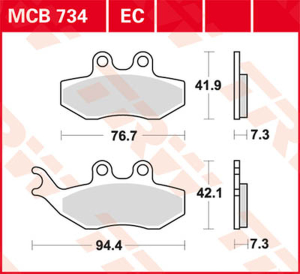 Plăcuțe de frână ceramice universale, 1, nordicamoto.ro