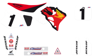 Graphics Kit Black, Red, White