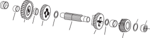 4-speed Countershaft Component, 1, nordicamoto.ro