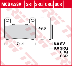 Srt Series Sindered Front Brake Pads, 1, nordicamoto.ro