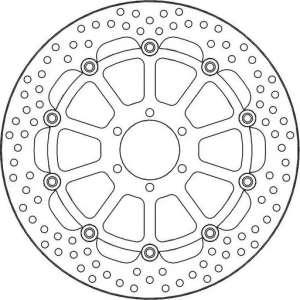 Seria Halo, rotor flotant, negru, oțel inoxidabil