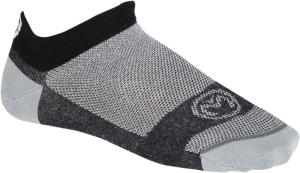 Sock Low Bk-gy S-md Gray 