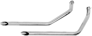 Staggered Dual Slash Cut Drag Pipes Chrome
