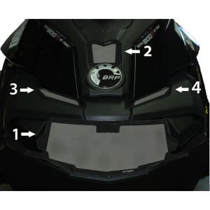 Frogzskin Ski-Doo XM/XS Nose Vent Kit 2013-18 (4pc), 1, nordicamoto.ro
