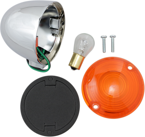 Flat Lens Signal Lights Chrome, 2, nordicamoto.ro
