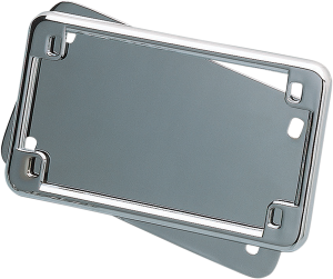 License Plate Holder And Back Plate Set Chrome