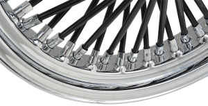 Fat Daddy Black 50-spoke Radial Laced Wheel Black, 4, nordicamoto.ro