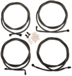 Standard Midnight Braided Handlebar Cable/brake Line Kit Black, 1, nordicamoto.ro