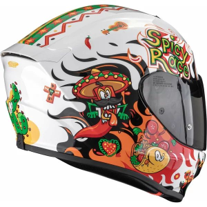 Casca integrala de copii SCORPION EXO-JNR AIR YUCATAN S Negru/Galben/Rosu, 3, nordicamoto.ro