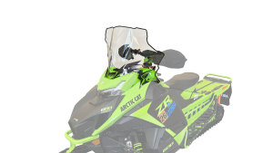 Powermadd Windshield Arctic Cat Catalyst Mid (19") Clear w/black graphics, 1, nordicamoto.ro