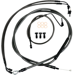 Standard Midnight Braided Handlebar Cable/brake Line Kit Black
