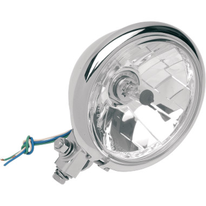 14,5 Cm (5-3/4(r)) Diamond-style Bottom-mount Headlight Assembly Chrome, 1, nordicamoto.ro