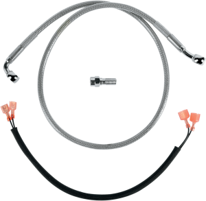 Stainless Steel Brake Line Kit Silver, Clear-coated