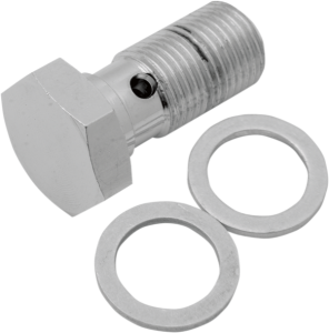 Universal Chrome Steel Banjo Bolt Silver, Chrome, 1, nordicamoto.ro