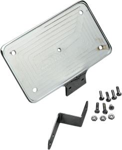 Laydown License Plate Mount Chrome, 1, nordicamoto.ro