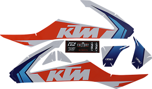 Evo Graphics Kit Black, Blue, Orange, White, 2, nordicamoto.ro