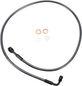 E-z Align Dot Braided Single Disc Front Brake Line Black, Black Pearl, 4, nordicamoto.ro
