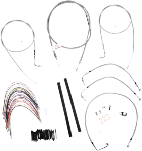 Complete Stainless Braided Handlebar Cable/brake Line Kit Silver, 1, nordicamoto.ro