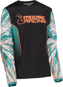 Tricou copii Moose Racing Agroid Teal/Orange/Black