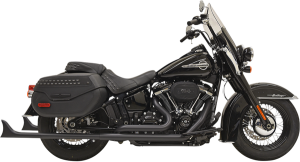 Fishtail True Dual Exhaust System Black, 1, nordicamoto.ro