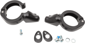 Turn Signal Fork Clamps Black, Gloss, 1, nordicamoto.ro