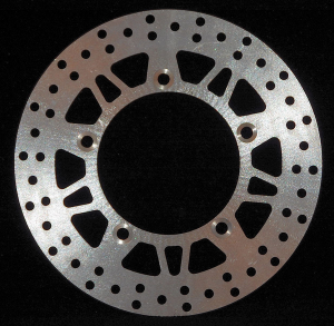 Round D-series Scooter Brake Rotor Silver, Stainless Steel, Zinc