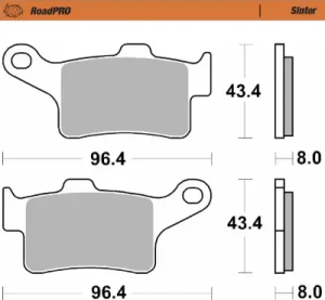 Roadpro Sintered Metal Brake Pads 