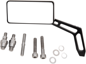 Billet Aluminum Mirrors With Clear Glass Black, 2, nordicamoto.ro