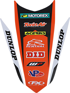 Rear Fender Kit Black, Orange, 2, nordicamoto.ro