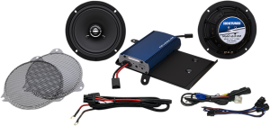 225-watt Amp/ 6-1/2(r) Front Speaker Kit Black, Blue, 1, nordicamoto.ro