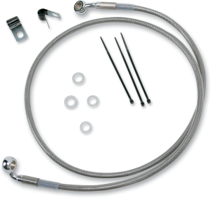 Extended Length Stainless Steel Brake Line Kit Silver, Clear-coated Oversize [+51 mm (2'')], 1, nordicamoto.ro