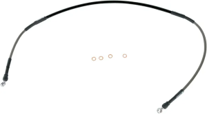 MOOSE RACING Stainless Steel Braided Brake Line Silver 