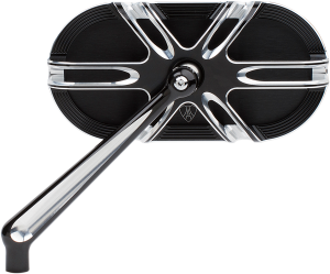 Caged Series Mirror Anodized Black, Chrome, 1, nordicamoto.ro