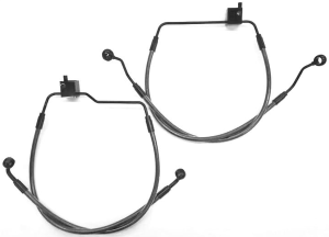 Designer Series Braided Non-abs Front Brake Line Kit Black, Black Pearl, 2, nordicamoto.ro