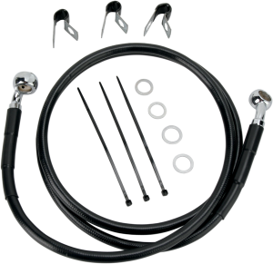 Stainless Steel Brake Line Kit Black, 1, nordicamoto.ro