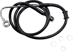 Extended Length Stainless Steel Brake Line Black, Vinyl Coated Oversize [+203 mm (8'')], 1, nordicamoto.ro