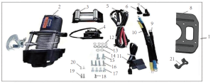 KIT TROLIU ATV CFMOTO CFORCE 400 S / 450 S / 400 L / 450 L 15.2M / 1134KG NEGRU, 4, nordicamoto.ro