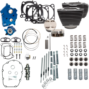 124(r) Power Package Engine Performance Kit Highlighted Fins, Wrinkle Black, 2, nordicamoto.ro