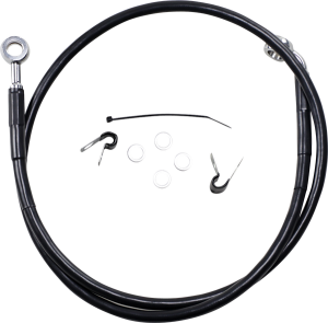 Extended Length Black Vinyl Brake Line Kit Black