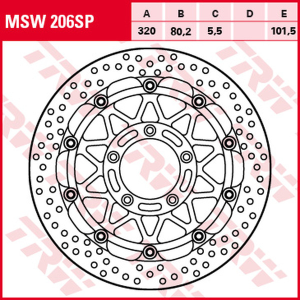 Racing Sp-series High-performance Brake Rotor Black, 2, nordicamoto.ro