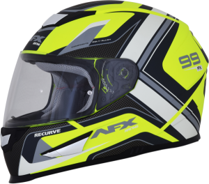 Fx-99 Recurve Street Helmet Matte Yellow/white Medium Hi-vis, Yellow