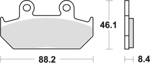 Placute frana fata TRW Organice HONDA VT 600 SHADOW '88/NX 650 DOMINATOR '90-'94/VFR 750 '86-'87/CBR 1000 F '87-'88