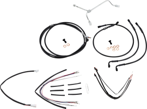 Complete Black Vinyl Handlebar Cable/line Kit For Ape Hanger Handlebars Black, 1, nordicamoto.ro