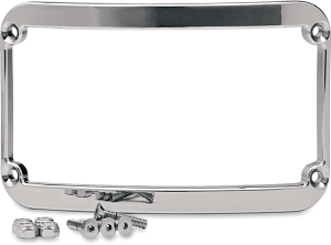 Wfb Benchmark Stretched Rear Fender License Plate Frame Chrome, 1, nordicamoto.ro