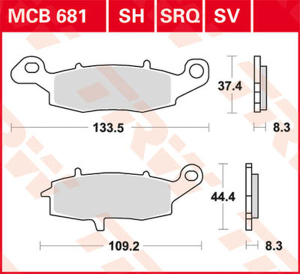 Plăcuțe de frână ceramice universale, 1, nordicamoto.ro