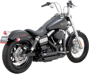 Shortshots Staggered Exhaust System Black, 2, nordicamoto.ro