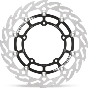 Flame Series Floating Rotor Black, Silver, Stainless Steel, nordicamoto.ro