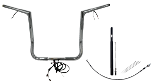 Plug & Play Ez Install 1-1/4(r) Flat Top Handlebar Kit Silver
