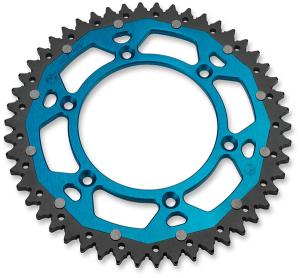 MOOSE RACING Pinion dublu spate Negru, Albastru, Anodizat, 2, nordicamoto.ro